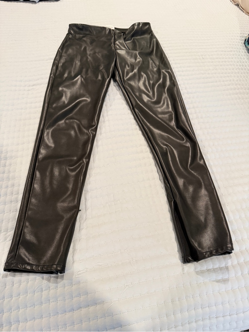 Velvet by Graham & Spencer Black Faux Leather Pants